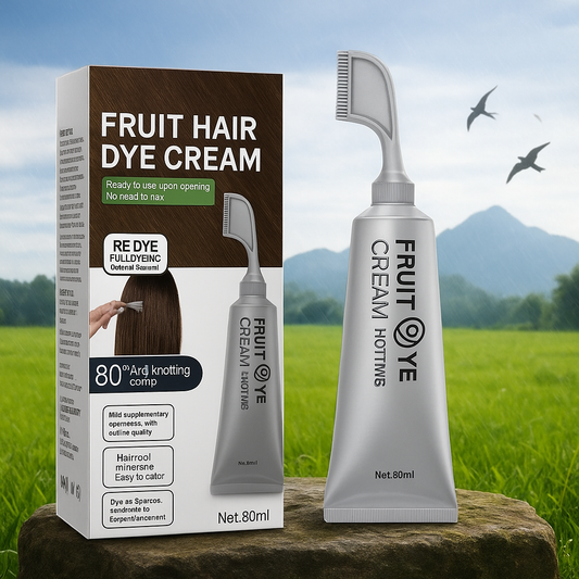 Crema para el cabello con peine para cubrir canas marron