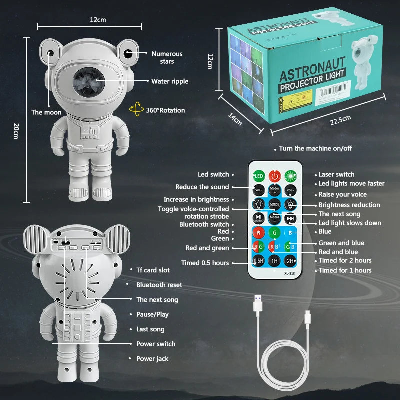 Astronauta Nebula Galaxy-  Projector Night Light