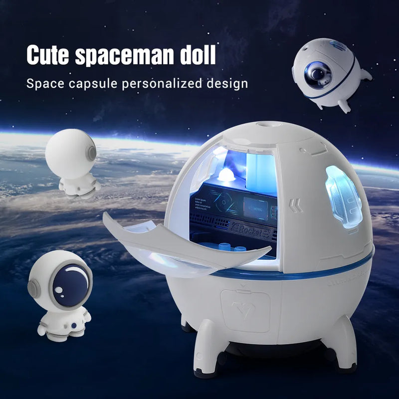 Astronauta umidificador de ar cápsula espaço-  desktop ultra-sônico névoa